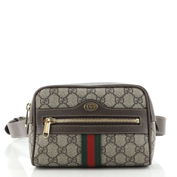 Gucci Handbags - Gucci Ophidia Belt Bag GG Coated Canvas Small 85 Brown